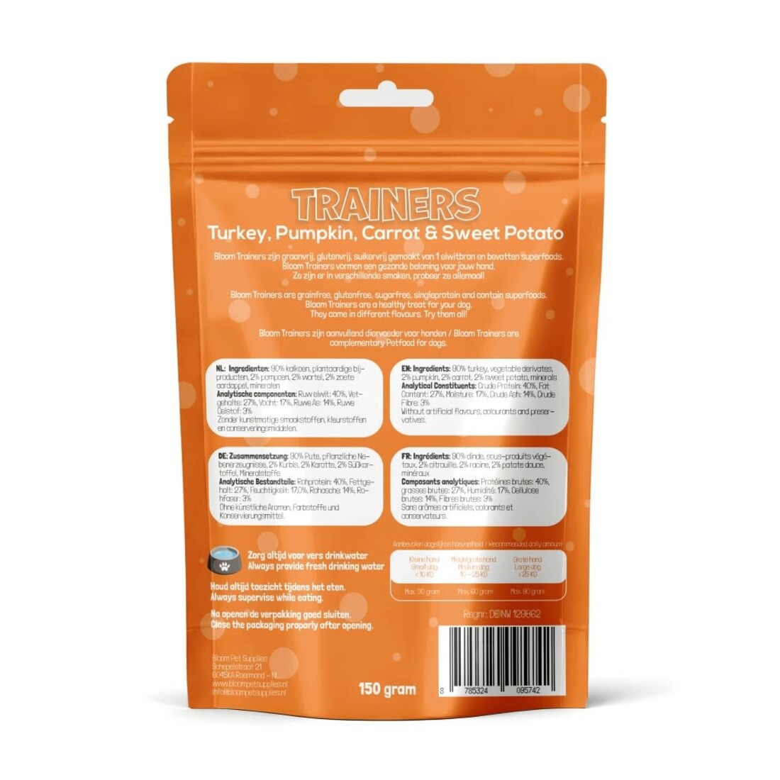 Bloom Trainers Turkey, Pumpkin, Carrot, Sweet Potato