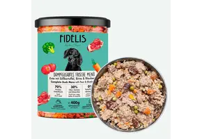 Fidelis Vers Gekookt Menu Eend met Zoete Aardappel, Peer en Bosbessen - Compleet