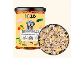 Fidelis Vers Gekookt Menu Kip met Rijst, Courgette en Mango - Compleet