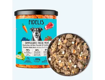 Fidelis Vers Gekookt Menu Konijn met Rijst, Wortel en Cranberry’s - Compleet