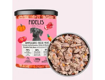 Fidelis Vers Gekookt Menu Varkensvlees met Boekweit, Pompoen en Bosbessen - Compleet