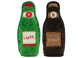 ZippyPaws Z-Stitch Happy Hour Crusherz 2-Pack Lager & Stout
