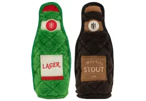 ZippyPaws Z-Stitch Happy Hour Crusherz 2-Pack Lager & Stout