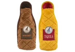 ZippyPaws Z-Stitch Happy Hour Crusherz 2-Pack Whiskey & Tequila