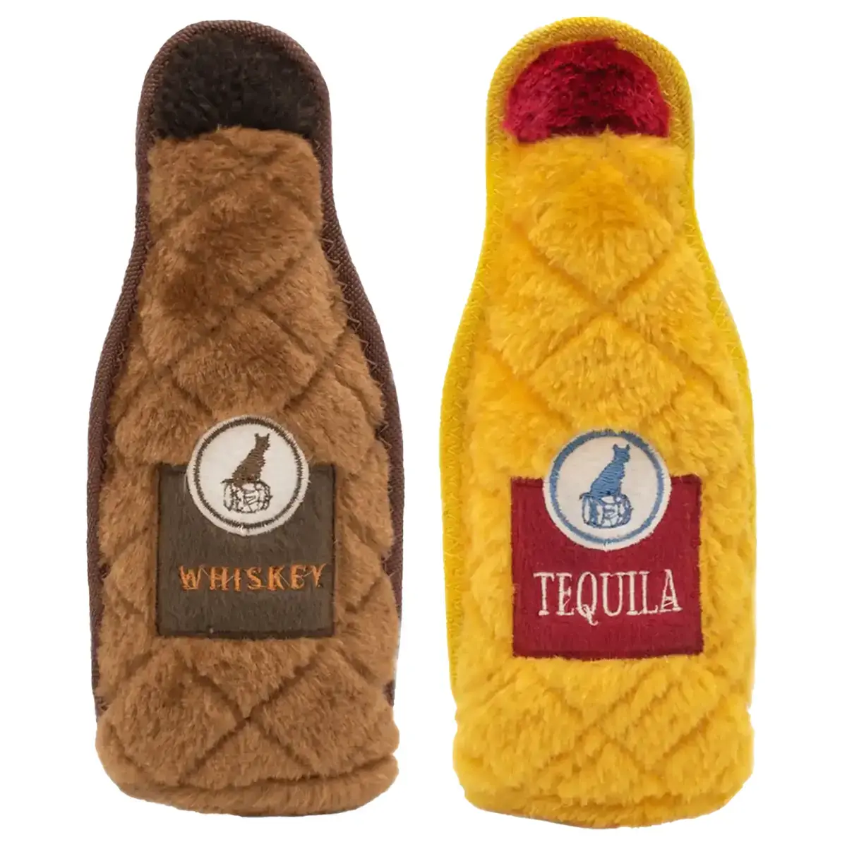 ZippyPaws Z-Stitch Happy Hour Crusherz 2-Pack Whiskey & Tequila