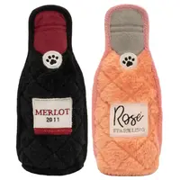 ZippyPaws Z-Stitch Happy Hour Crusherz 2-Pack Merlot & Rosé