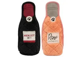 ZippyPaws Z-Stitch Happy Hour Crusherz 2-Pack Merlot & Rosé