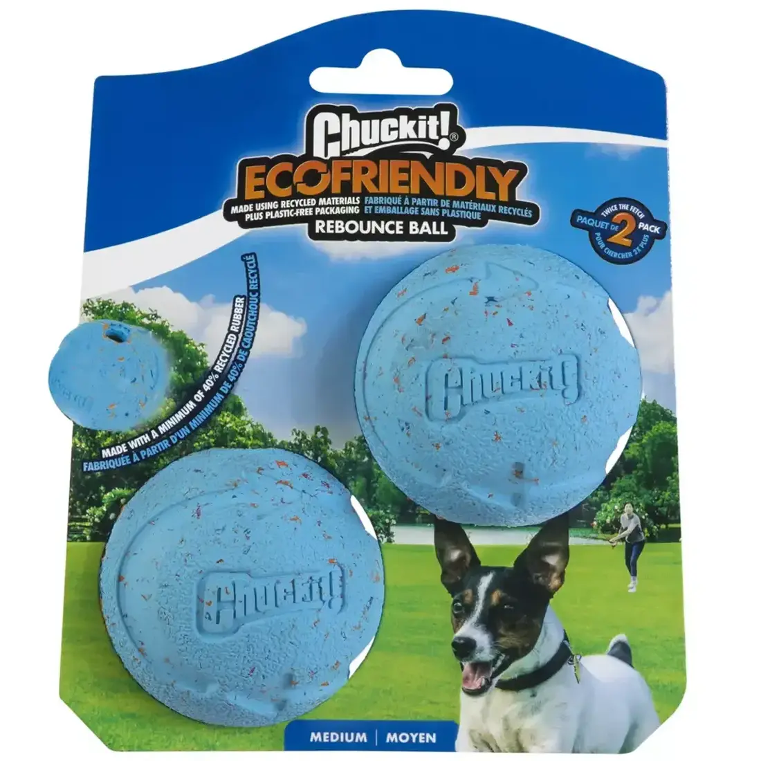 Chuckit! Rebounce Fetch Ball Medium 2-pack