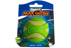 Chuckit! Max Glow Ultra Squeaker Ball M