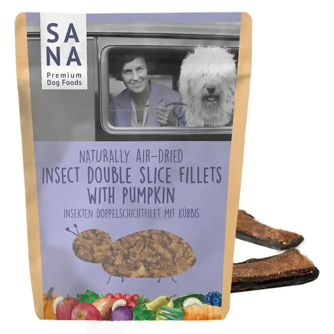 Sanadog Dubbellaags Insectenfilet met Pompoen