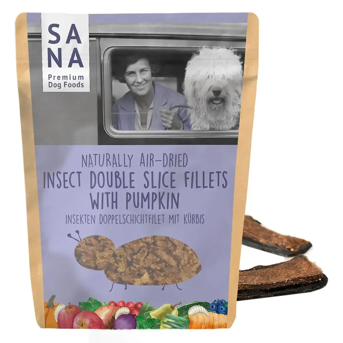 Sanadog Dubbellaags Insectenfilet met Pompoen