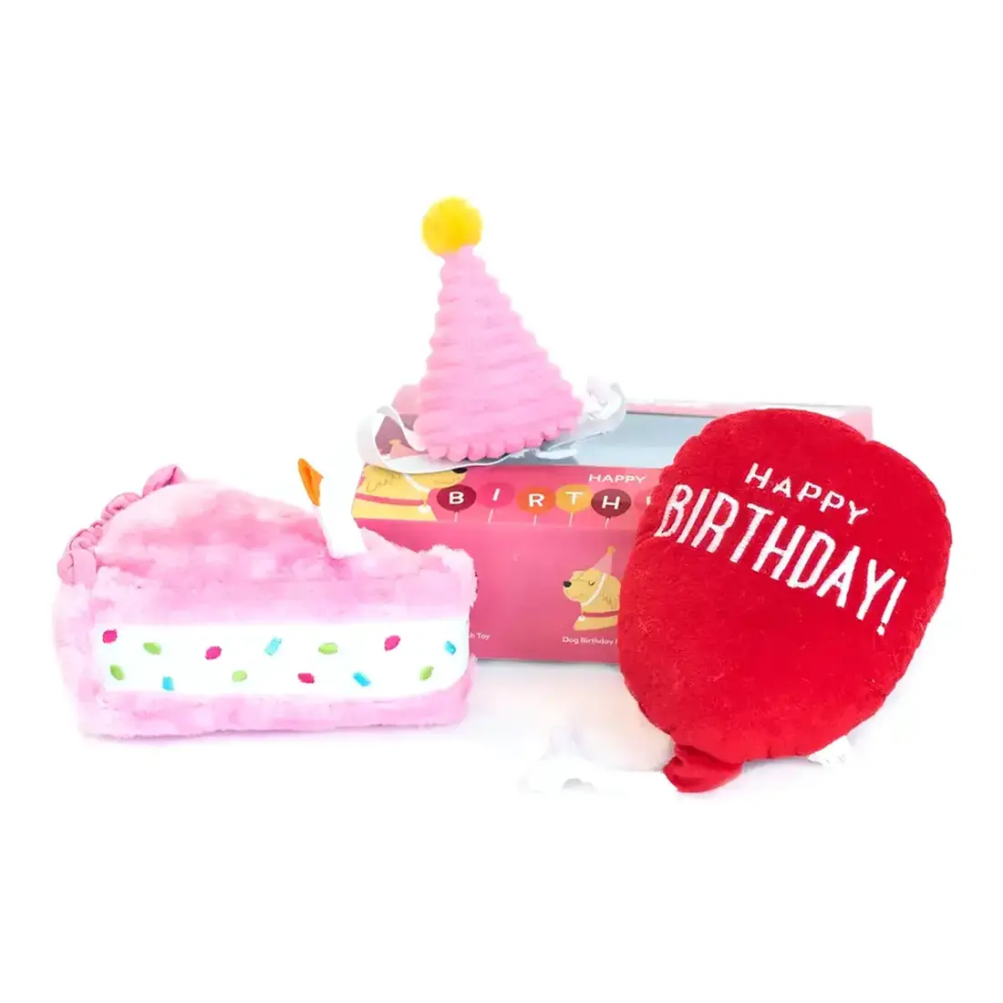 ZippyPaws Pup Birthday Box Pink