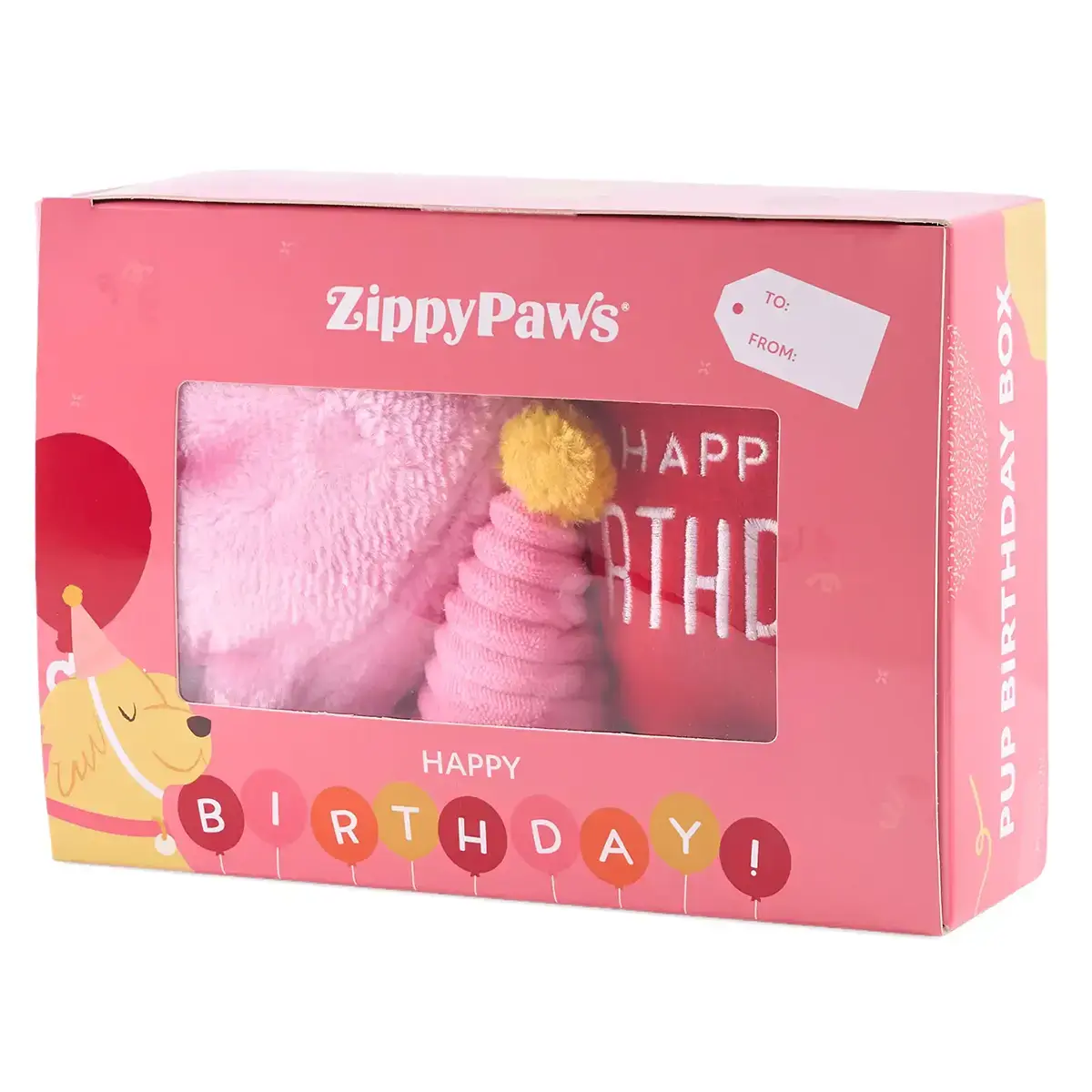 ZippyPaws Pup Birthday Box Pink