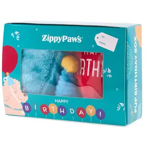 ZippyPaws Pup Birthday Box Blue