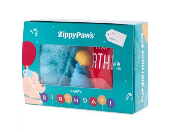 ZippyPaws Pup Birthday Box Blue