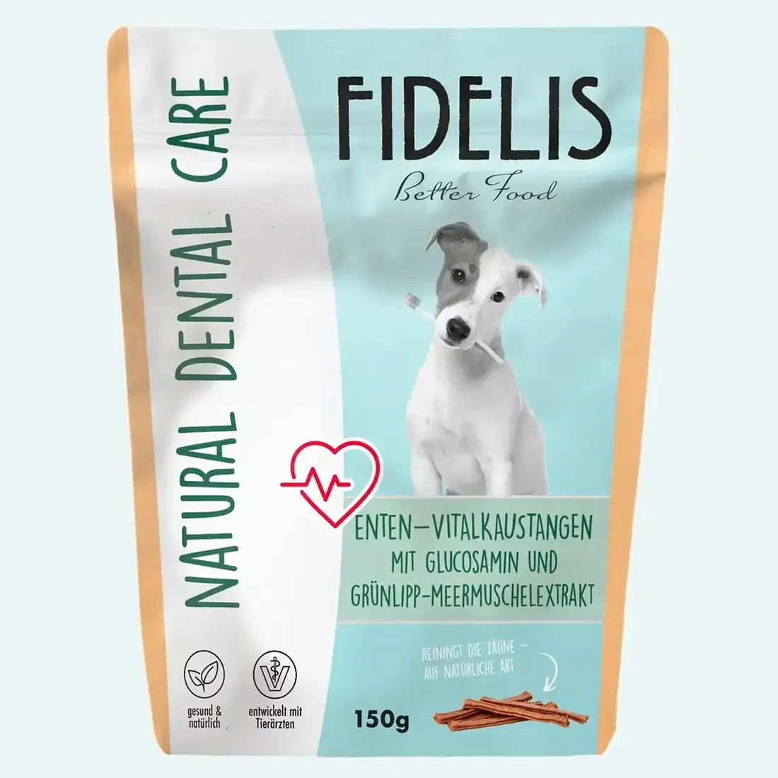 Fidelis Dental Care Kauwsticks Eend met Glucosamine en Groenlipmossel