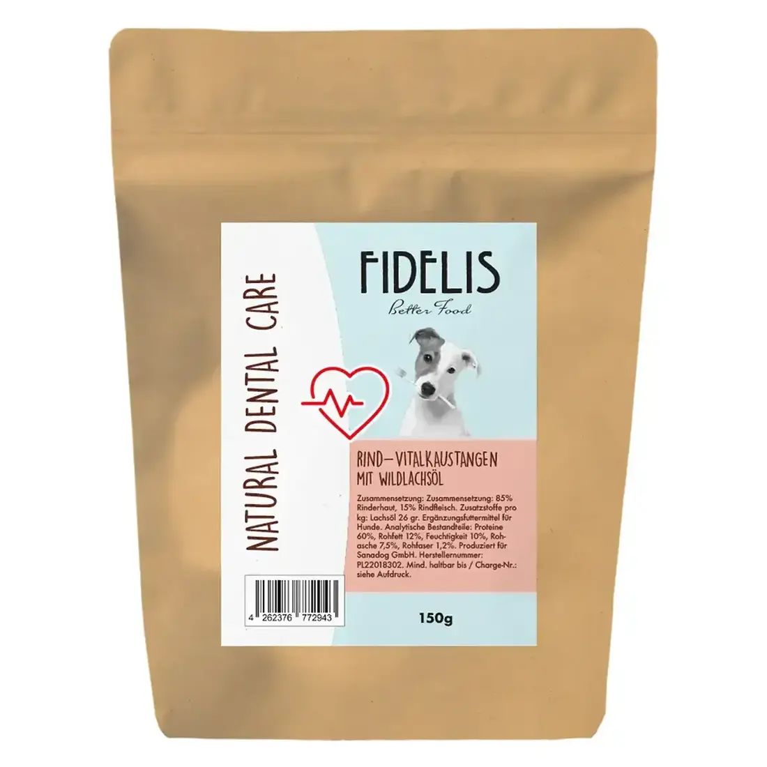 Fidelis Dental Care Kauwsticks Rund met Wilde Zalmolie