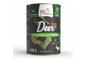 Syta Micha Wet Dog Food Deer with Cranberry and Asparagus