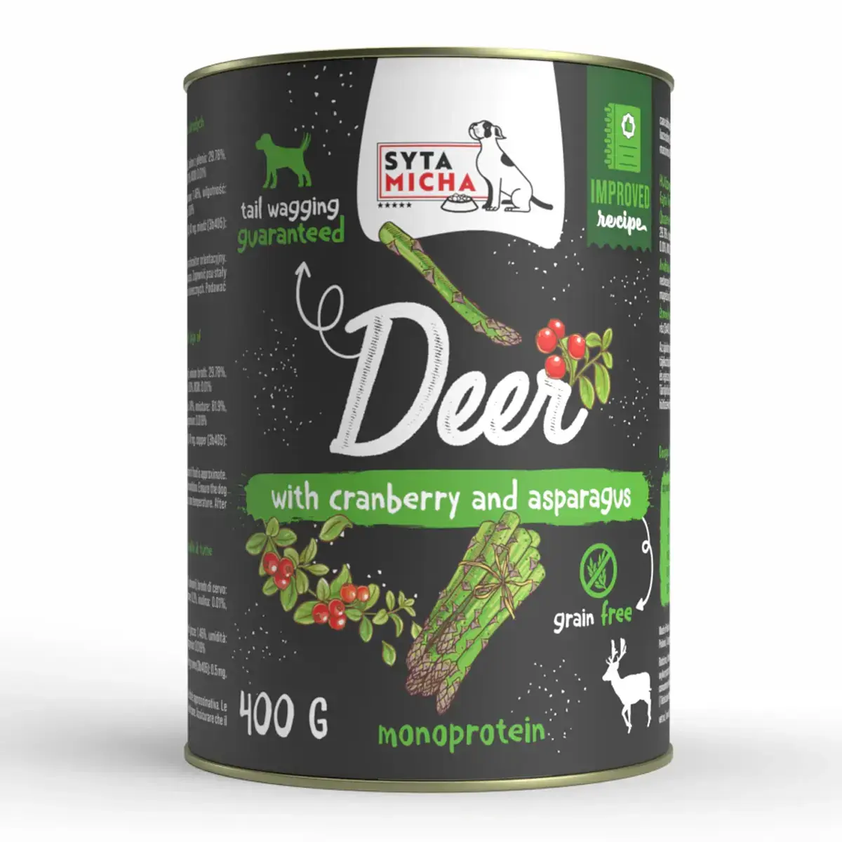 Syta Micha Wet Dog Food Deer with Cranberry and Asparagus