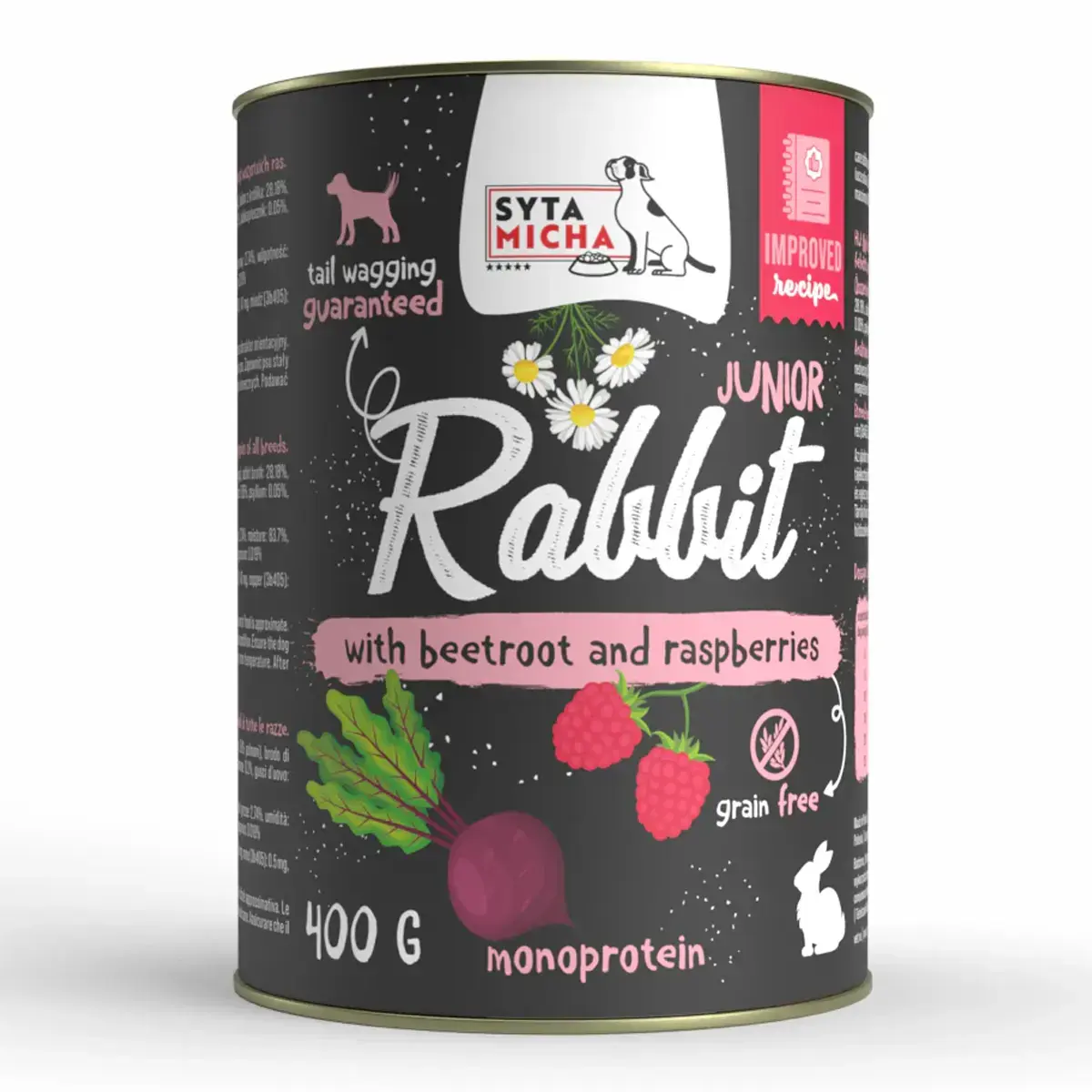 Syta Micha Wet Food for Puppies Rabbit with Beetroot and Raspberries