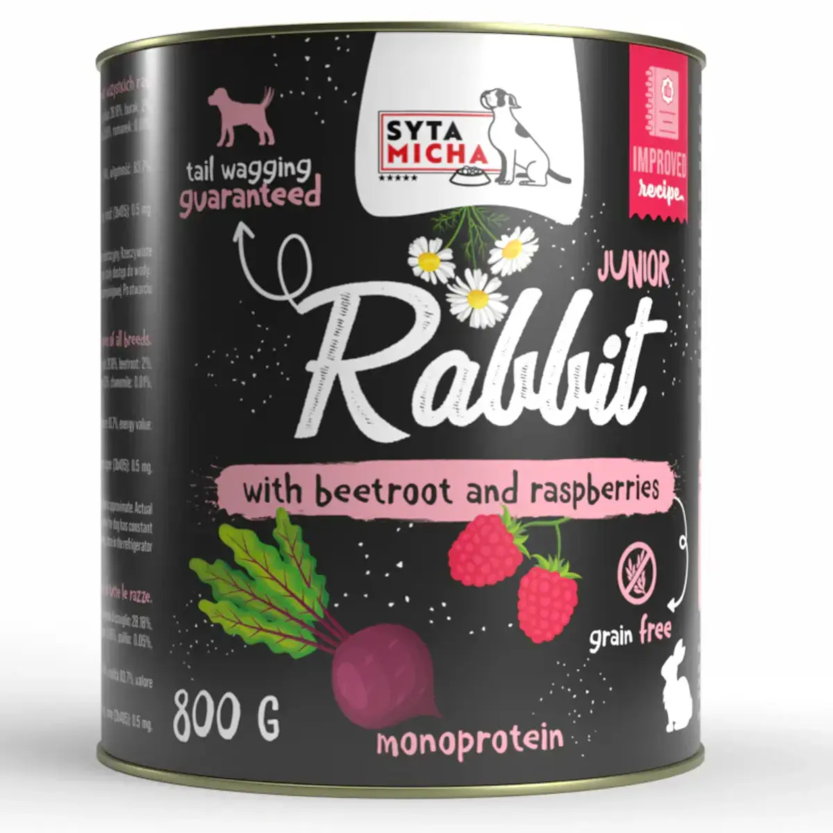 Syta Micha Wet Food for Puppies Rabbit with Beetroot and Raspberries