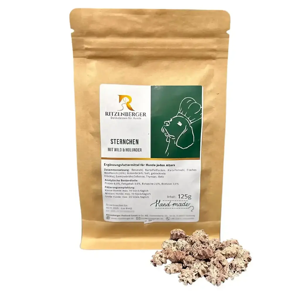 Markus Ritzenberger Ritzenberger Koekjes met Wild en Vlierbes – Beloningssnack - The Pet Loft