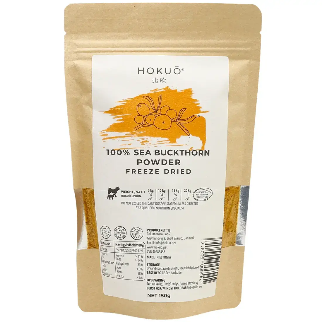 Hokuō® Duindoornpoeder Gevriesdroogd