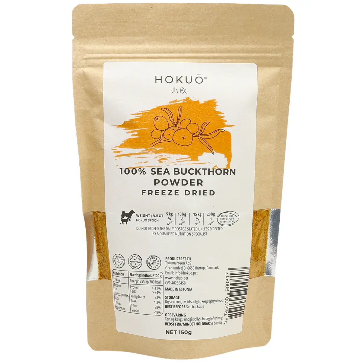 Hokuō® Duindoornpoeder Gevriesdroogd