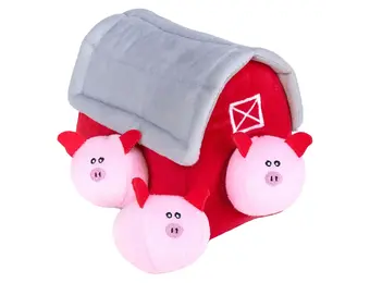 ZippyPaws Burrow Pig Barn with Bubble Babiez
