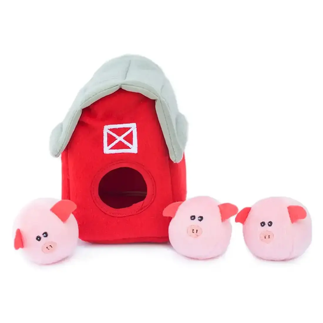 ZippyPaws Burrow Pig Barn with Bubble Babiez