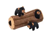ZippyPaws Burrow Black Bear Log