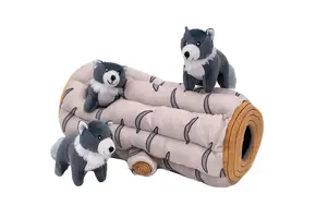 ZippyPaws Burrow Arctic Wolf Log