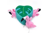 ZippyPaws Burrow Flamingos in Monstera