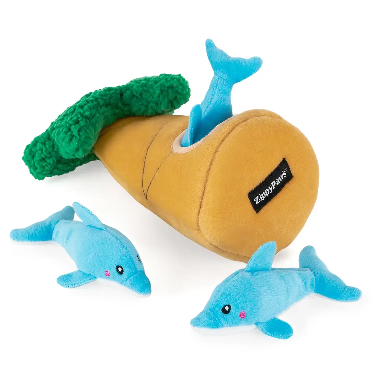 ZippyPaws Burrow Dolphins in Palm Tree