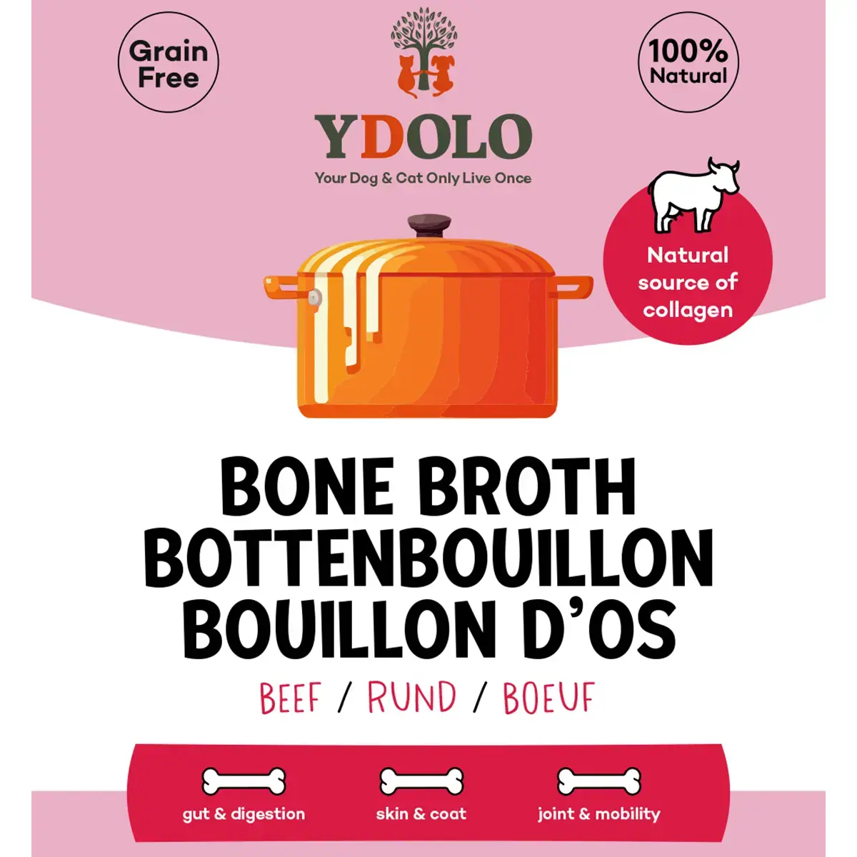 Ydolo Bottenbouillon Bio Rund