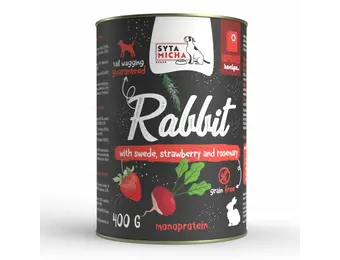Syta Micha Wet Dog Food Rabbit with Rutabaga, Strawberry and Rosemary