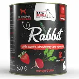 Syta Micha Wet Dog Food Rabbit with Rutabaga, Strawberry and Rosemary