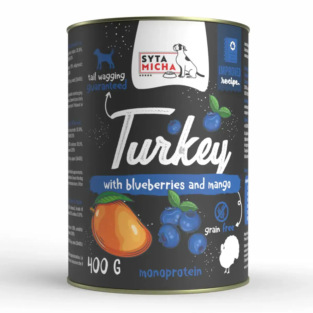 Syta Micha Wet Dog Food Turkey with Blueberries and Mango