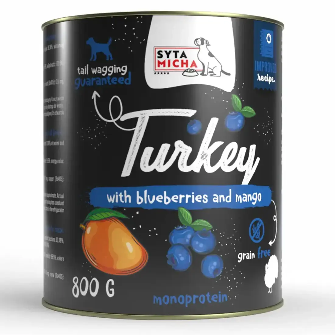 Syta Micha Wet Dog Food Turkey with Blueberries and Mango