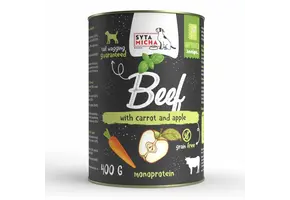 Syta Micha Wet Dog Food Beef with Carrot, Apple and Basil
