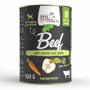 Syta Micha Wet Dog Food Beef with Carrot, Apple and Basil