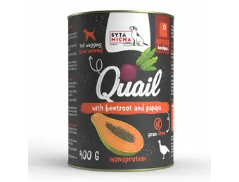 Syta Micha Wet Dog Food Quail with Beetroot and Papaya