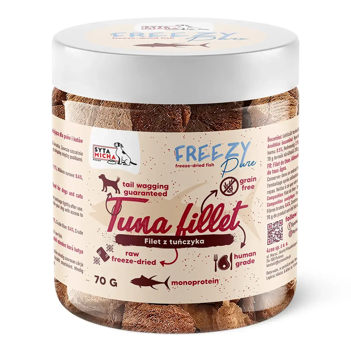 Syta Micha FREEZY Pure – 100% Tonijn – Gevriesdroogd