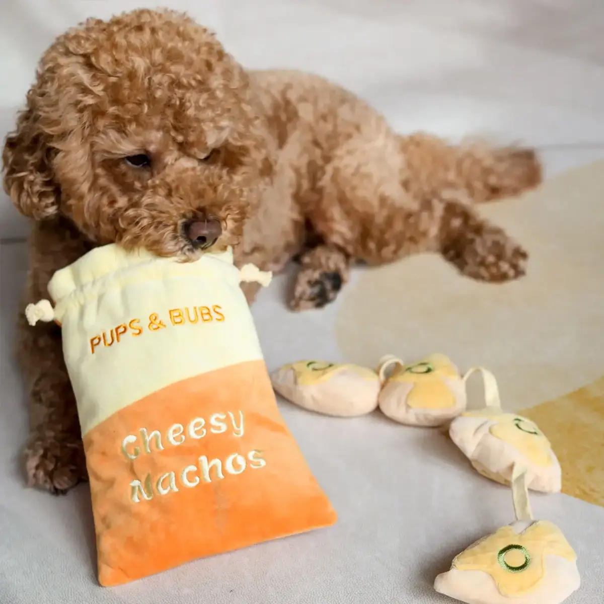 Pups & Bubs Cheesy Nachos Nosework Toy
