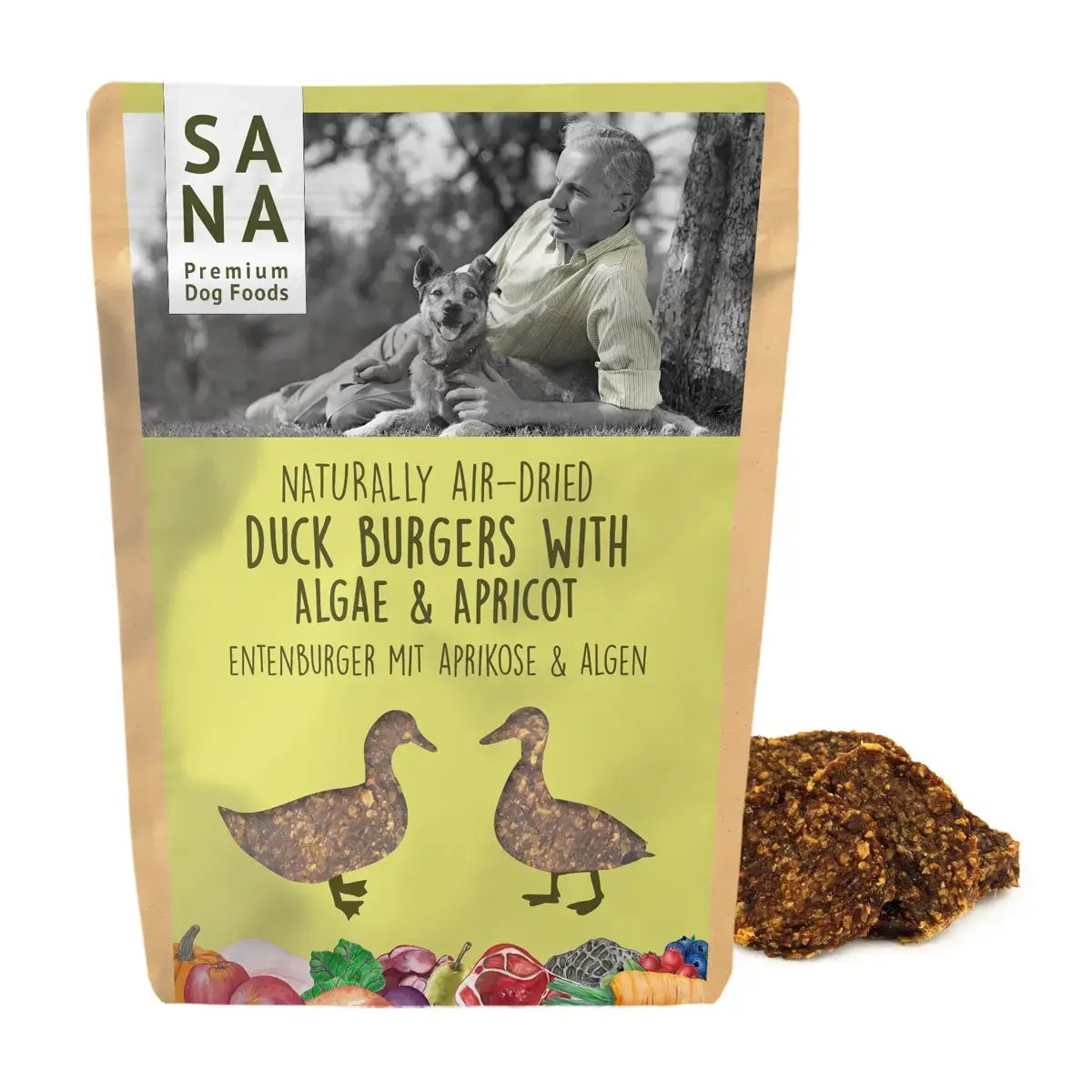 Sanadog Eendenburgers met Zeewier en Abrikoos