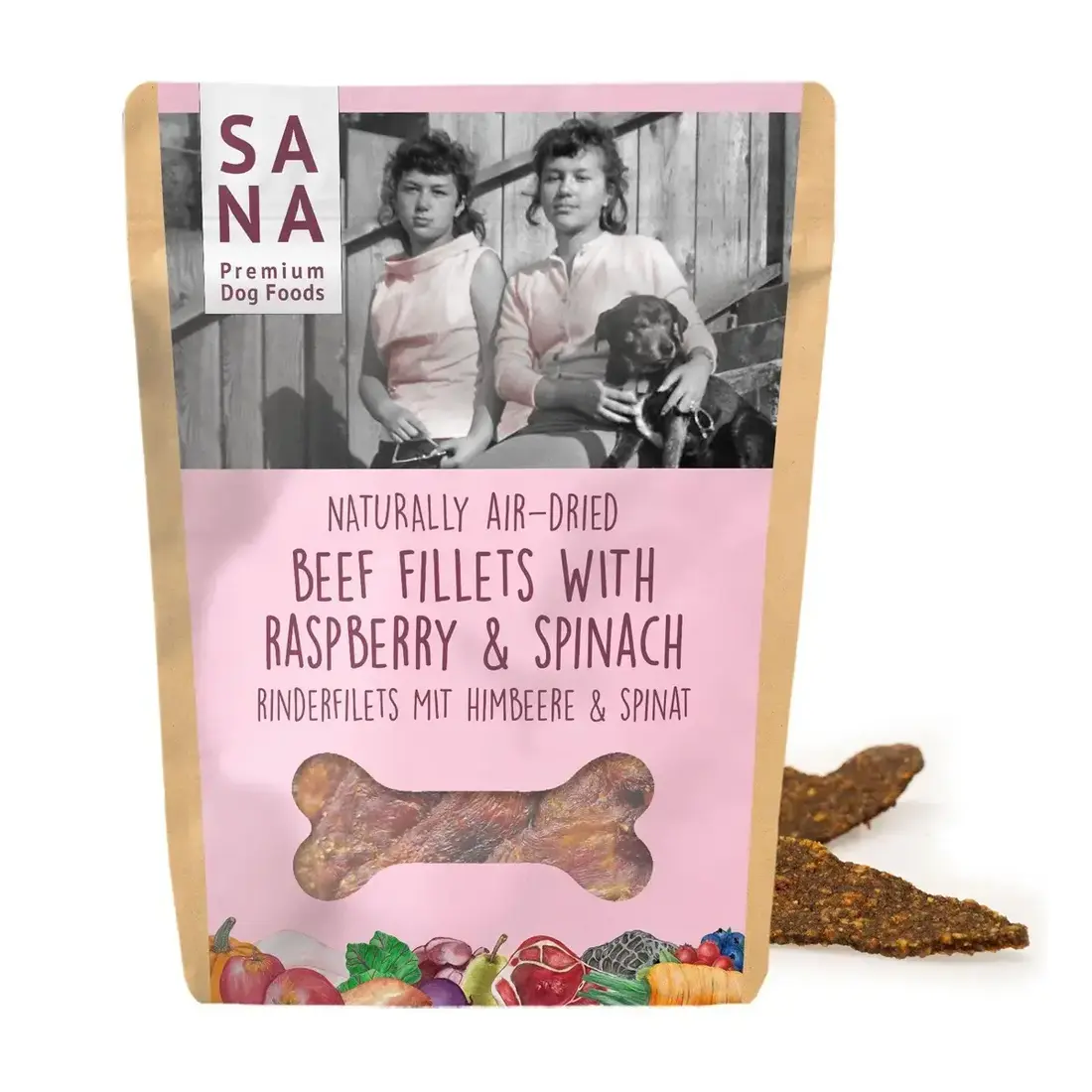 Sanadog Runderfilets met Frambozen en Spinazie