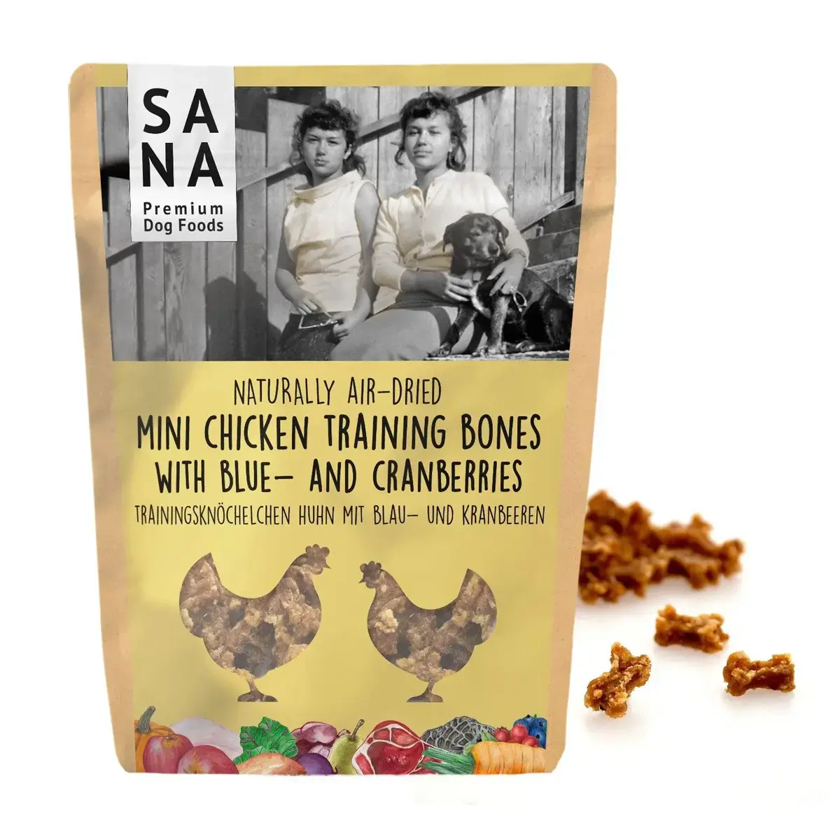 Sanadog Mini Trainingsbotjes Kip met Bosbessen en Cranberries