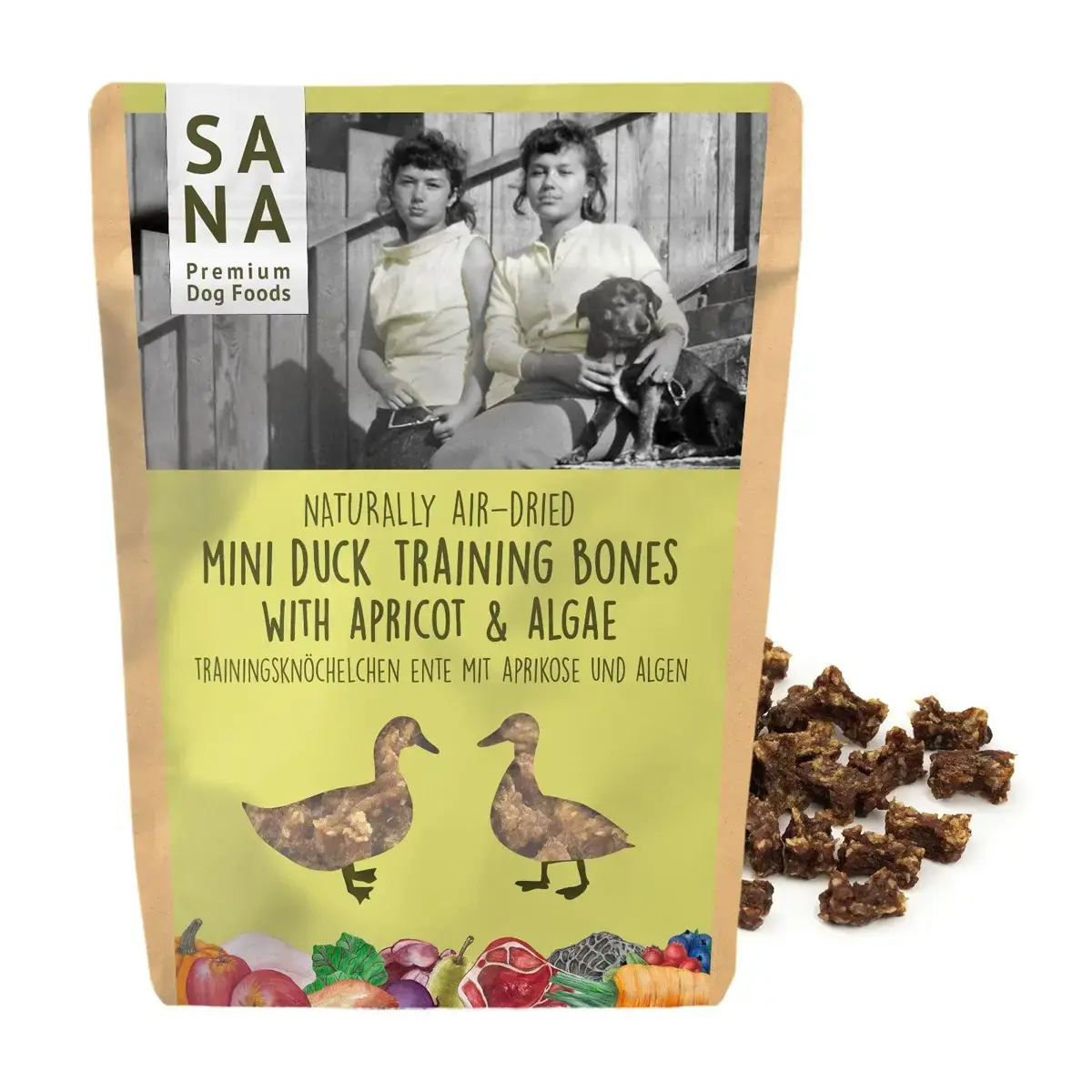 Sanadog Mini Trainingsbotjes Eend met Algen en Abrikoos