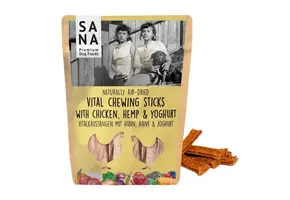 Sanadog Vital Kauwsticks Kip met Hennep en Yoghurt