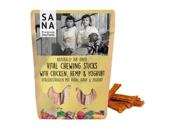Sanadog Vital Kauwsticks Kip met Hennep en Yoghurt
